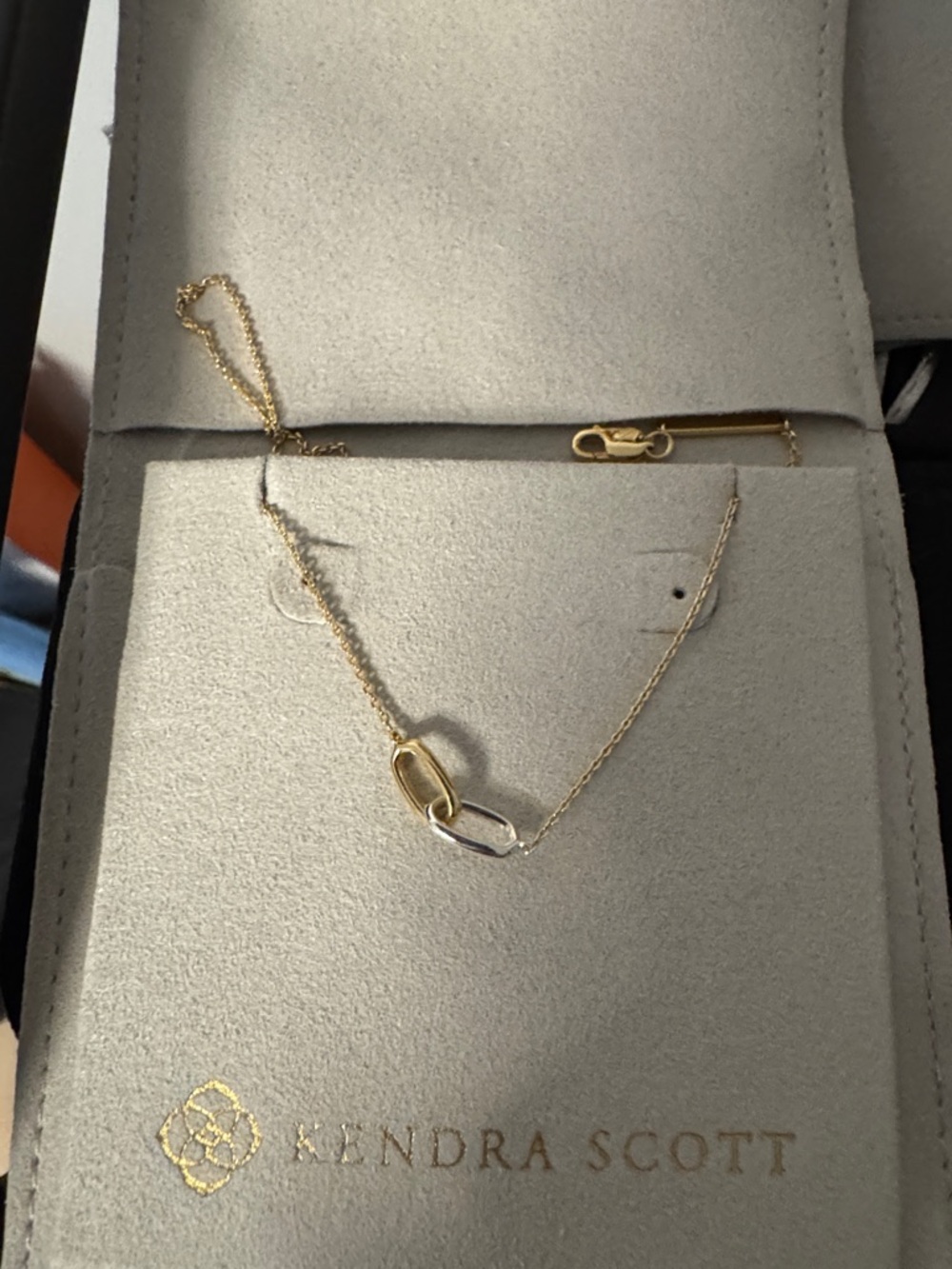 Kendra Scott MixedMetal Interlocking Pendant Necklace 18K GLD vermeil & Sterling